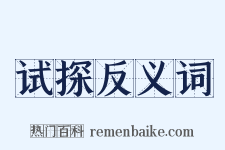 试探反义词是什么意思的图片